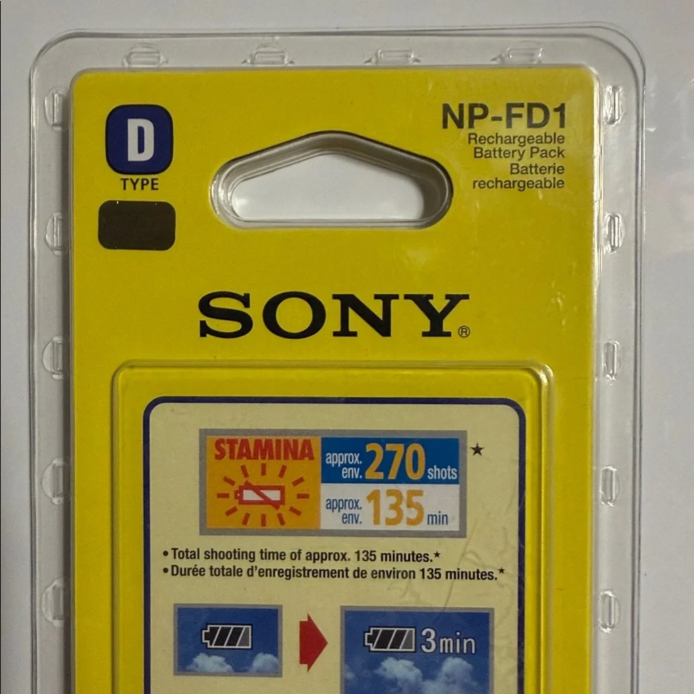 Sony NP-FD1 Digital Camera Battery Pack-Cyber-Shot-680mAh
